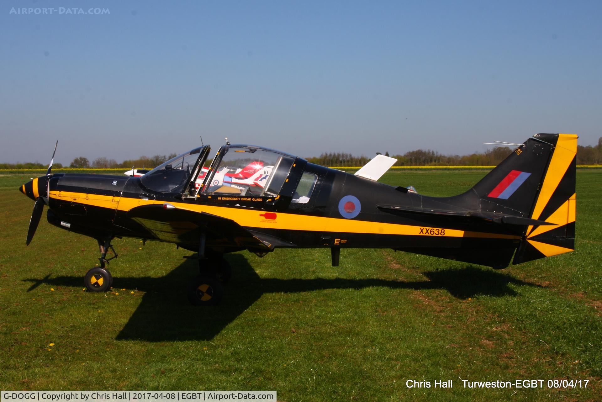 G-DOGG, 1974 Scottish Aviation Bulldog T.1 C/N BH120/308, at The Beagle Pup 50th anniversary celebration fly in