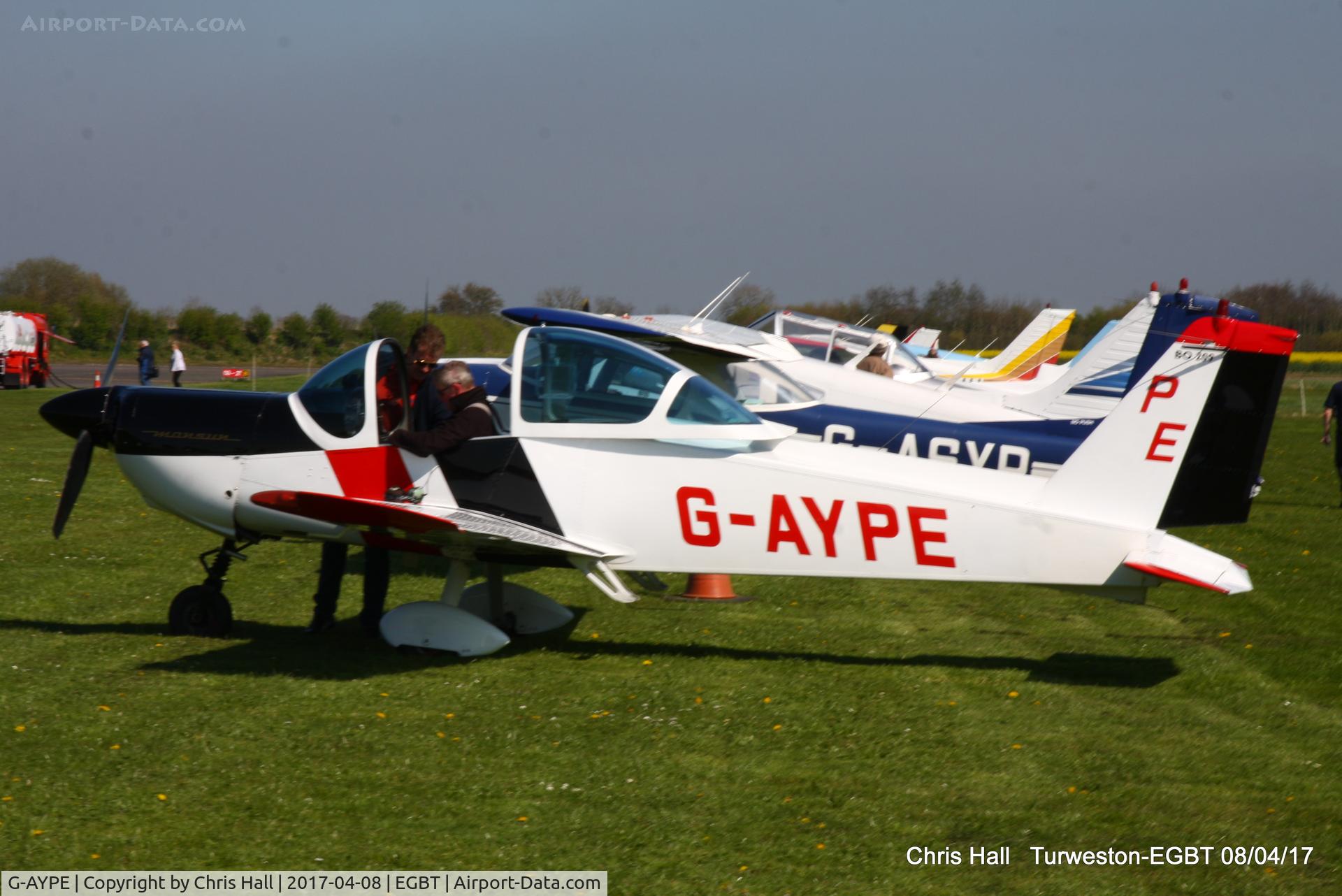 G-AYPE, 1971 Bolkow Bo-209 Monsun 150FF C/N 123, at The Beagle Pup 50th anniversary celebration fly in