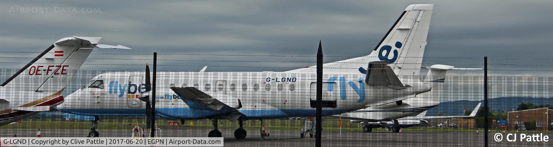 G-LGND, 1989 Saab SF340B C/N 340B-169, Behind the wire at Dundee