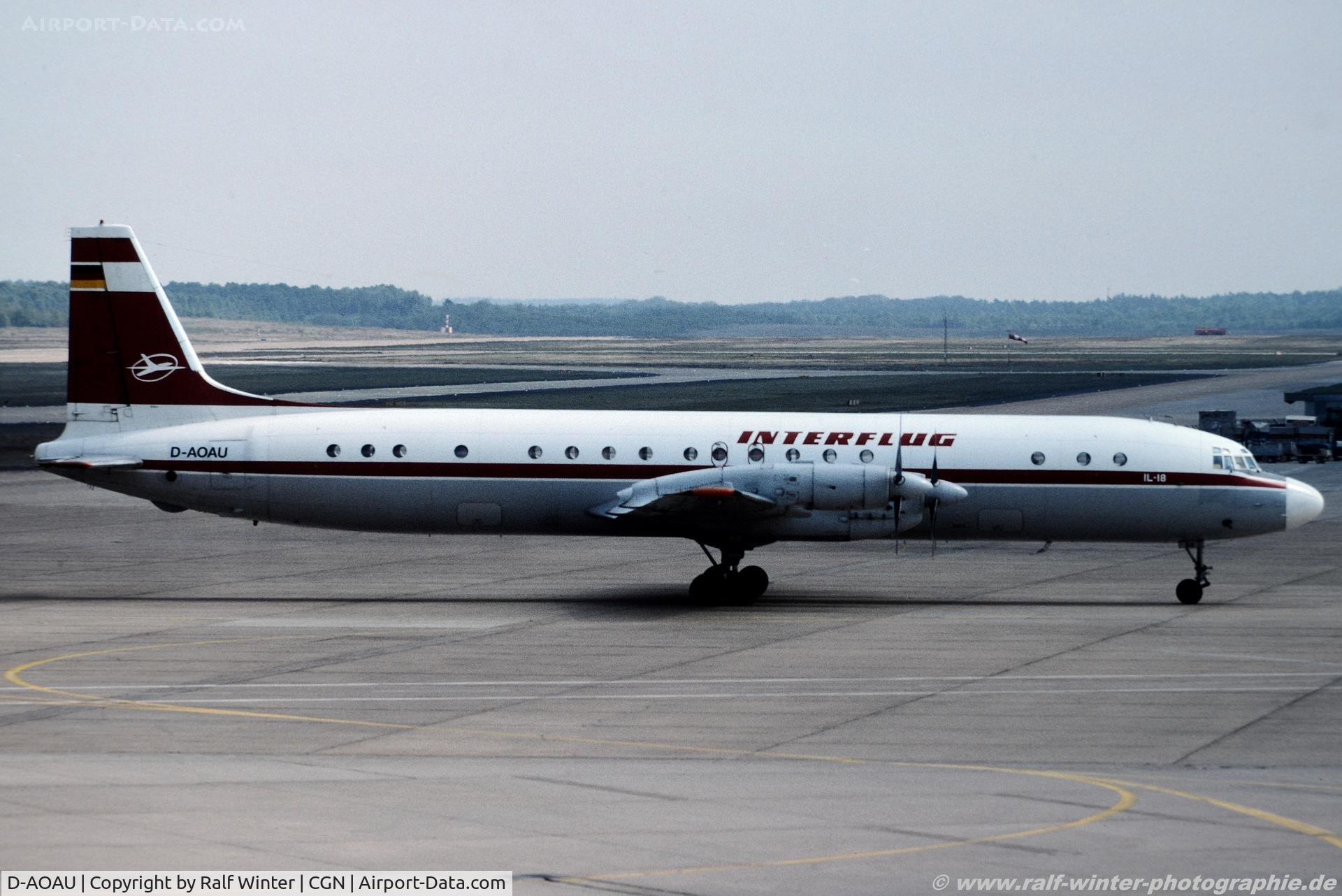 D-AOAU, 1968 Ilyushin Il-18D C/N 188010904, Ilyushin Il 18D - Interflug - 188010904 - D-AOAU - 05.1991 - CGN