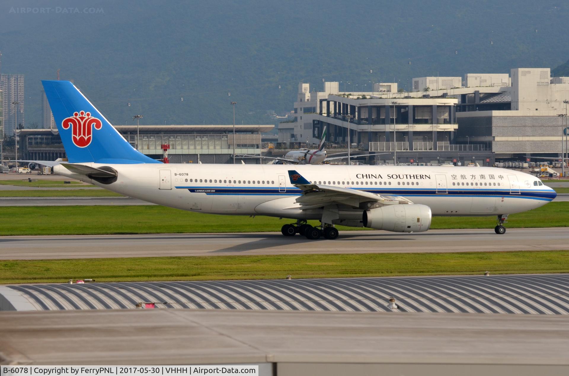 B-6078, 2007 Airbus A330-243 C/N 840, China Southern A332 taxying for departure.