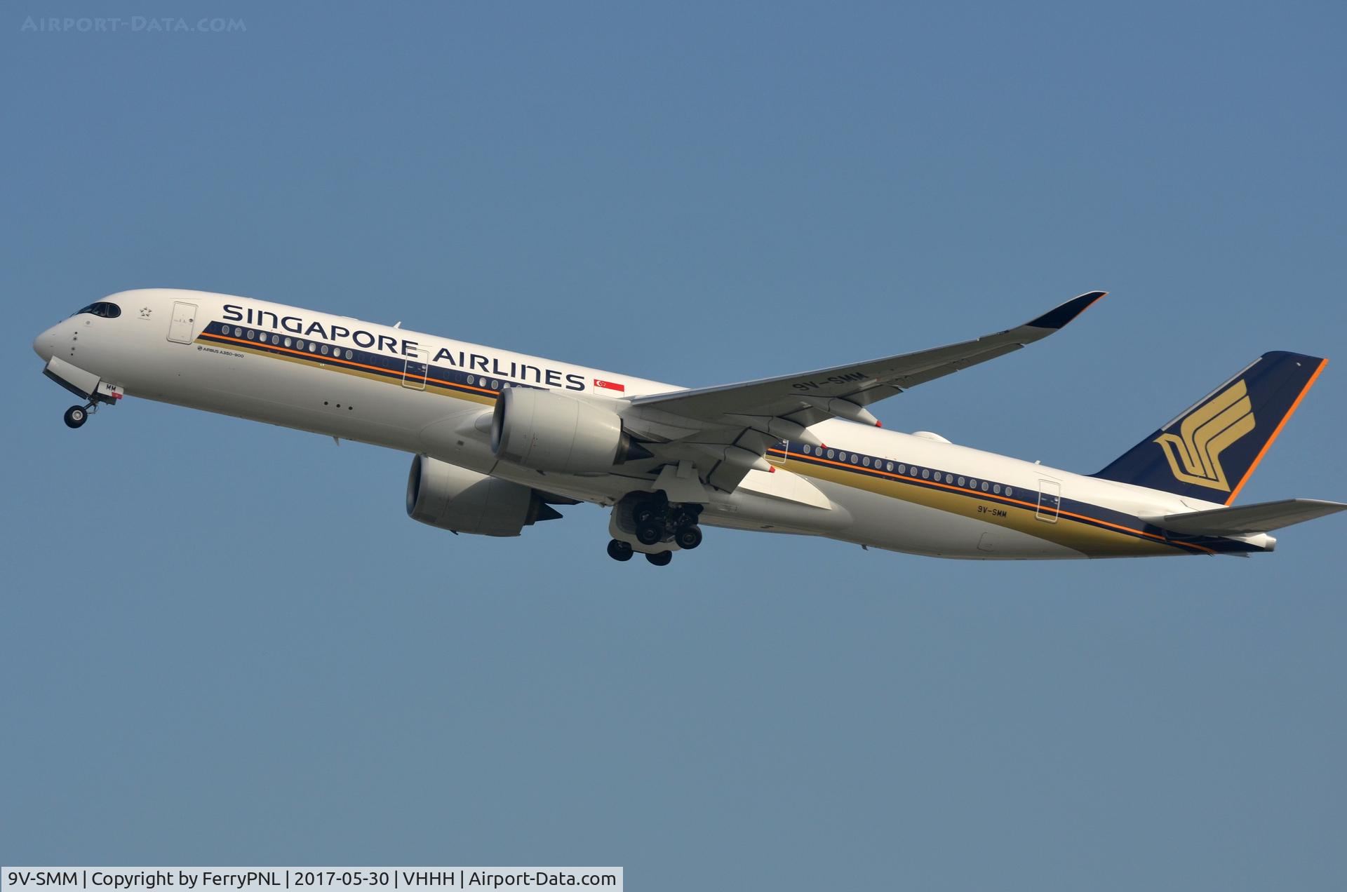 9V-SMM, 2017 Airbus A350-941 C/N 099, Singapore A359 departing