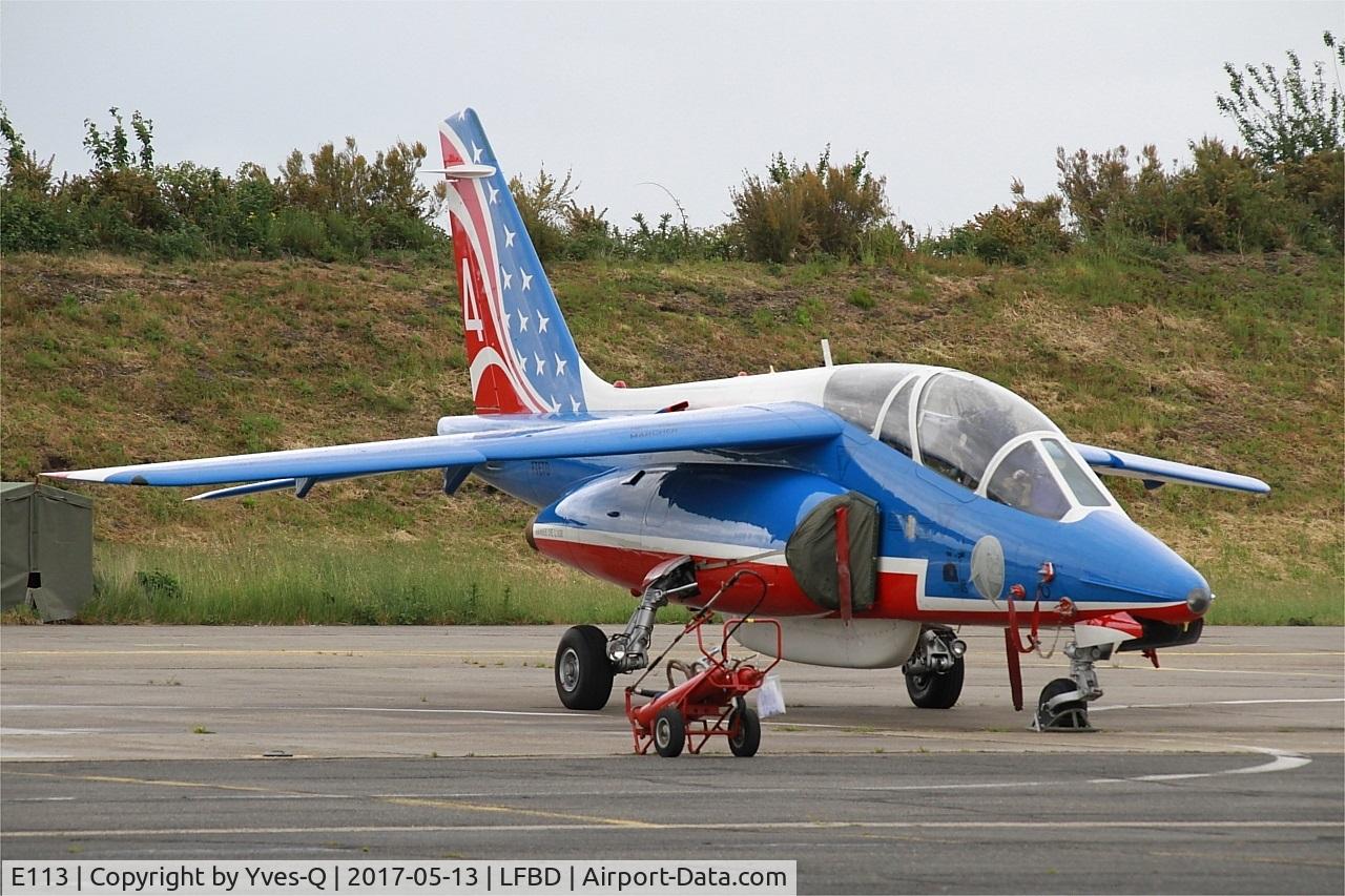 E113, Dassault-Dornier Alpha Jet E C/N E113, Dassault-Dornier Alpha Jet E (F-TETD), Athos 04 of Patrouille de France 2017, Bordeaux-Mérignac Air Base 106 (LFBD-BOD) Open day 2017