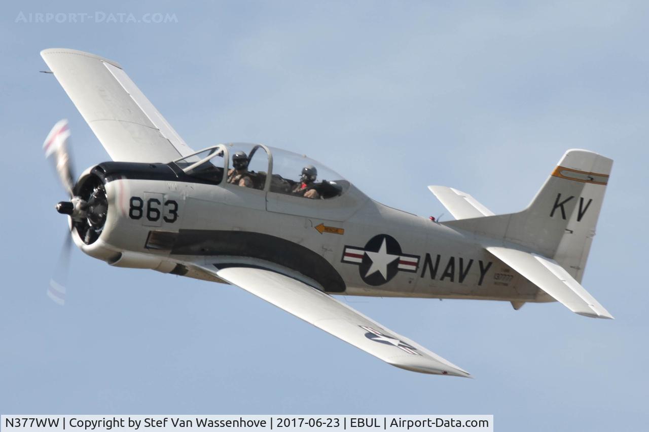 N377WW, 1954 North American T-28B Trojan C/N 200-140, Ursel Avia 2017