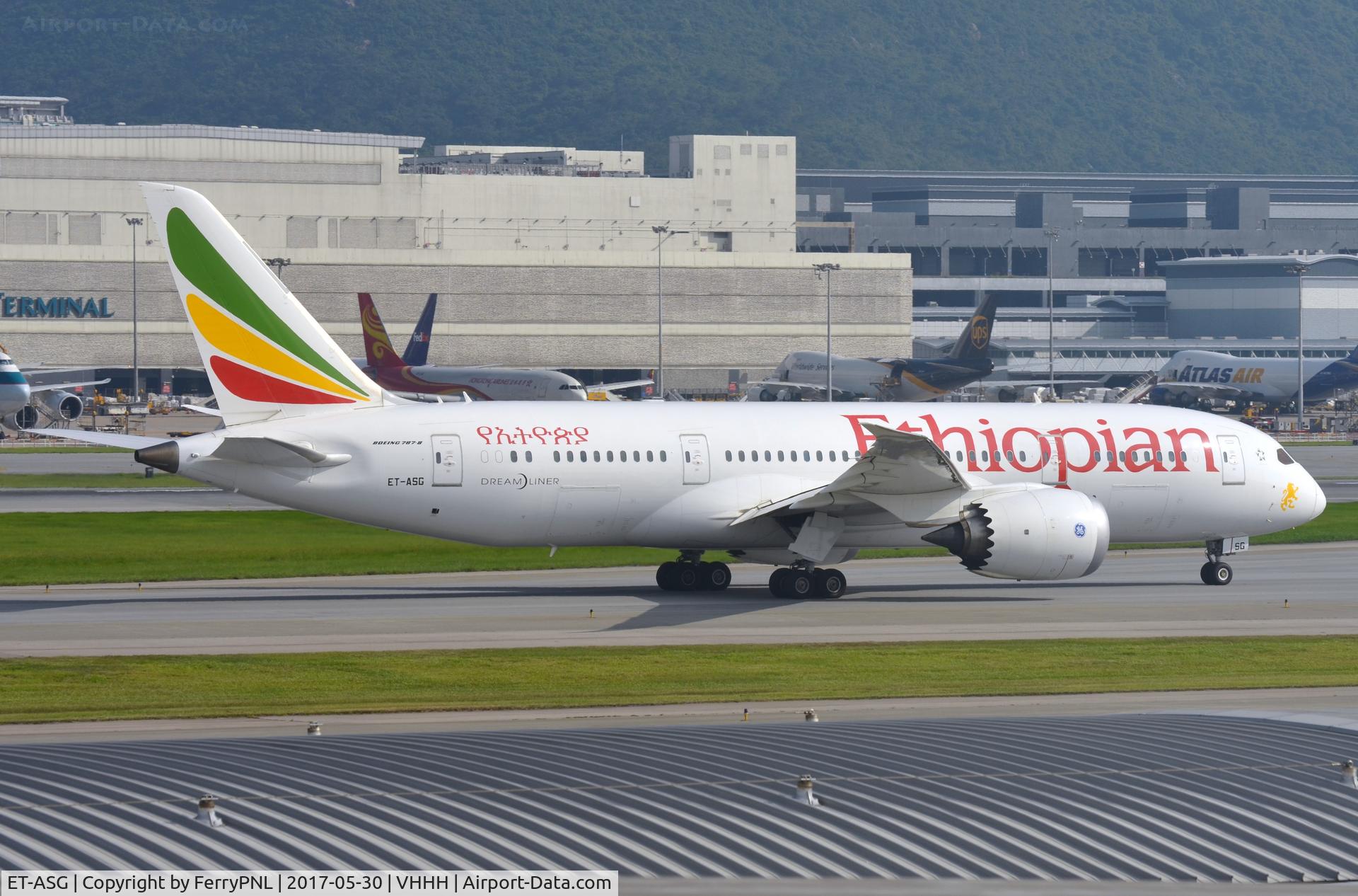 ET-ASG, 2014 Boeing 787-8 Dreamliner C/N 36111, Ethiopean B778 continuing its flight to ADD.