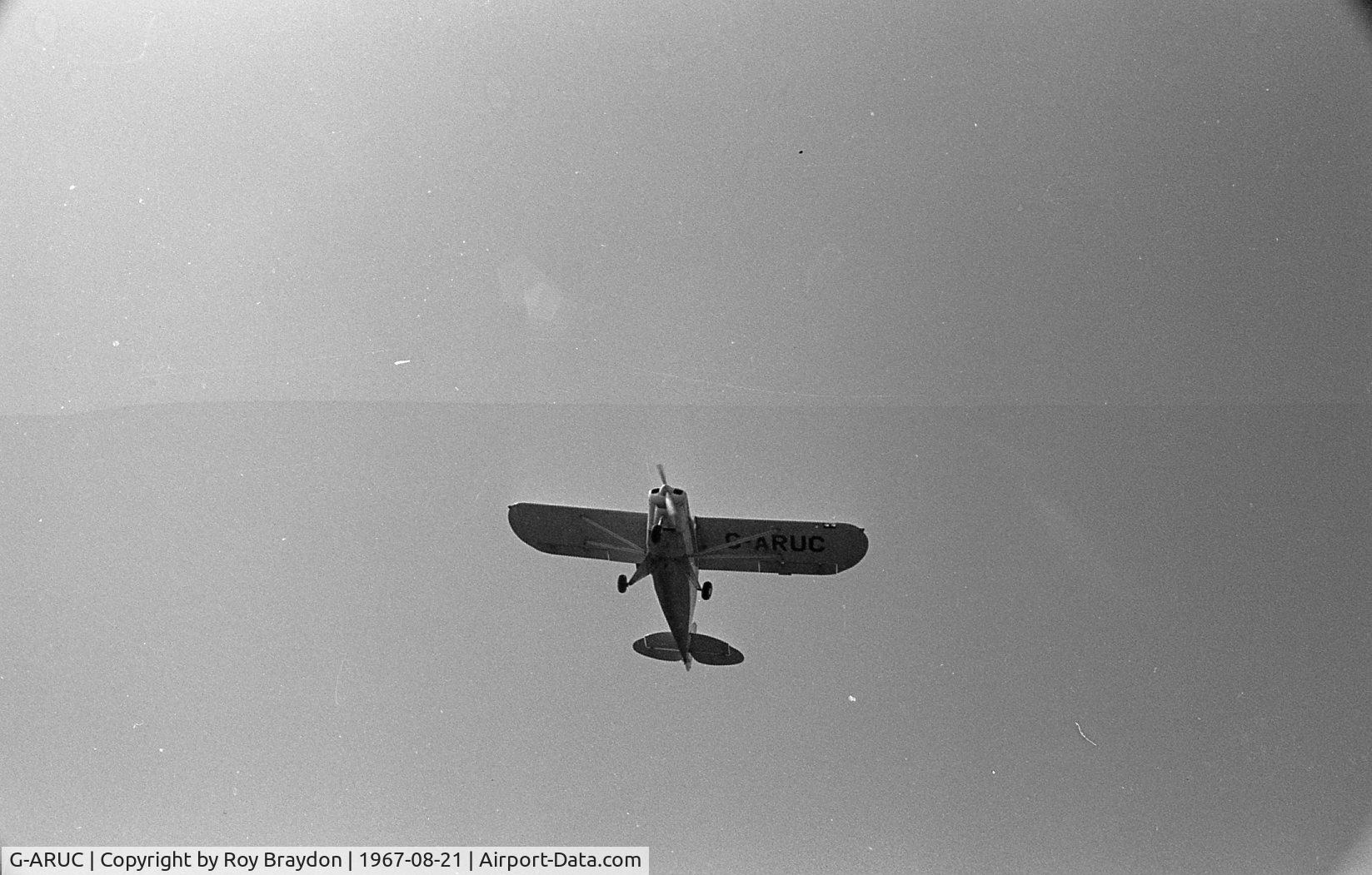 G-ARUC, 1962 Piper PA-22-108 Colt Colt C/N 22-9175, G-ARUC flying over Fairoaks Airport, Surrey