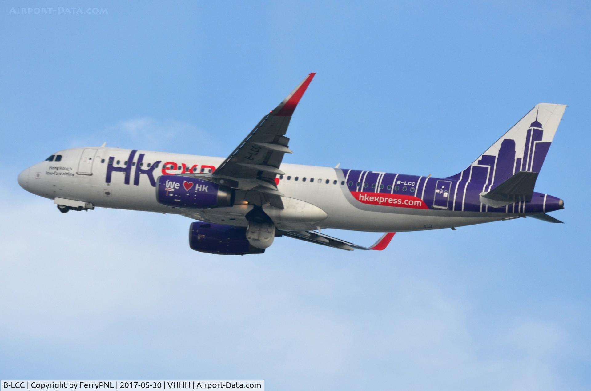 B-LCC, 2014 Airbus A320-232 C/N 6142, Departue of Hong Kong Express A320