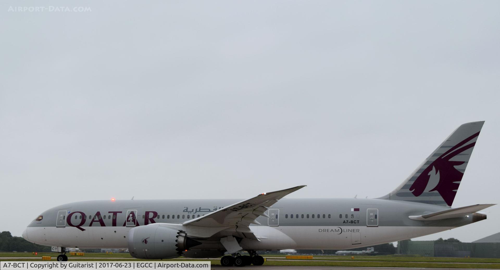 A7-BCT, 2015 Boeing 787-8 Dreamliner Dreamliner C/N 38338, At Manchester