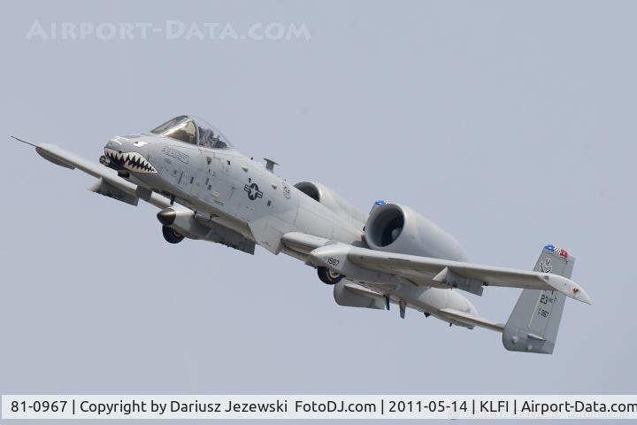 81-0967, 1981 Fairchild Republic A-10C Thunderbolt II C/N A10-0662, A-10C Thunderbolt 81-0967 FT from 74th FS Flying Tigers 23rd FW Pope AFB, NC