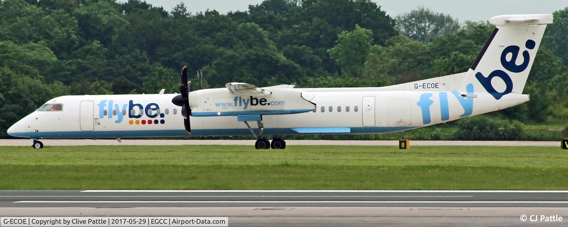G-ECOE, 2008 De Havilland Canada DHC-8-402Q Dash 8 C/N 4212, At Manchester EGCC