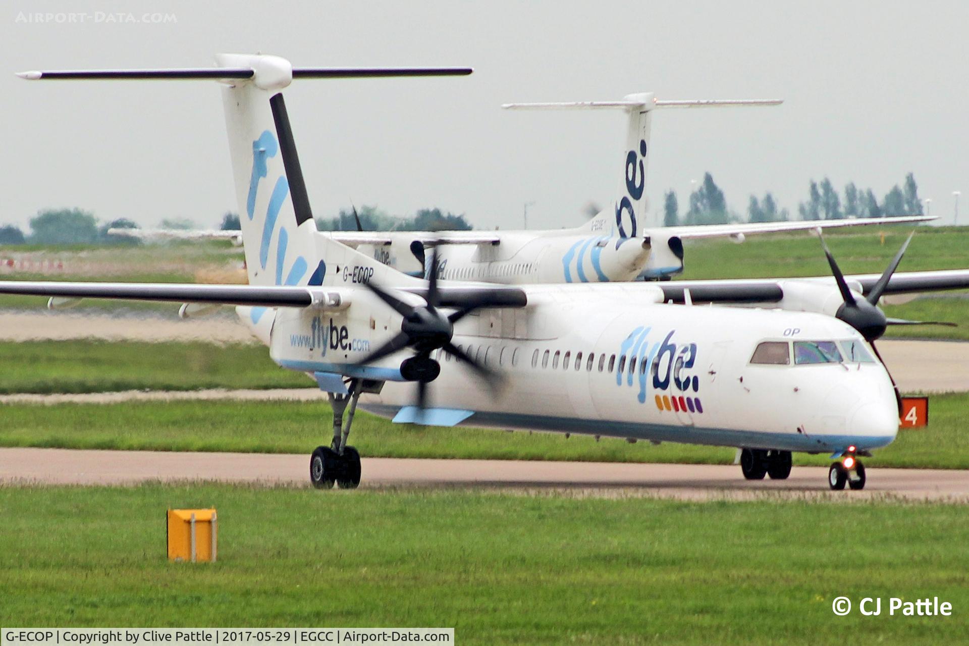 G-ECOP, 2009 De Havilland Canada DHC-8-402Q Dash 8 C/N 4242, In action at Manchester EGCC