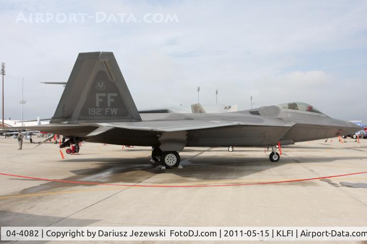 04-4082, 2004 Lockheed Martin F-22A Raptor C/N 4082, F-22 Raptor 04-4082 FF from 94th FS Hat in the Ring 1st FW Langley AFB, VA