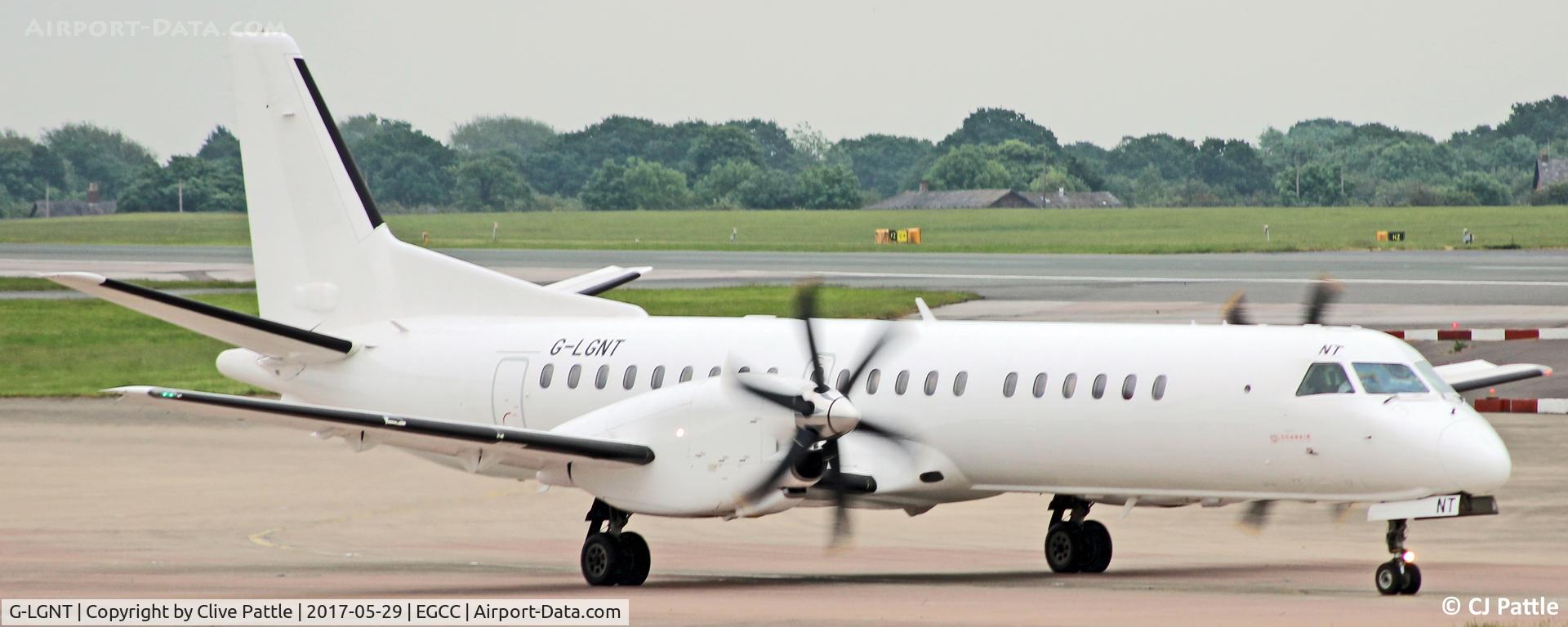 G-LGNT, 1996 Saab 2000 C/N 2000-039, Taxy at Manchester EGCC