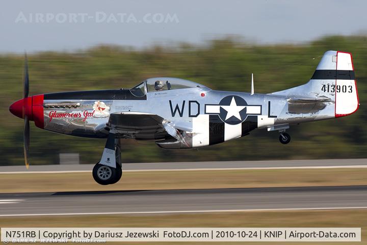 N751RB, 1944 North American P-51D Mustang C/N 44-13903JP, North American P-51D Mustang Glamorous Gal CN 44-13903JP, N751RB
