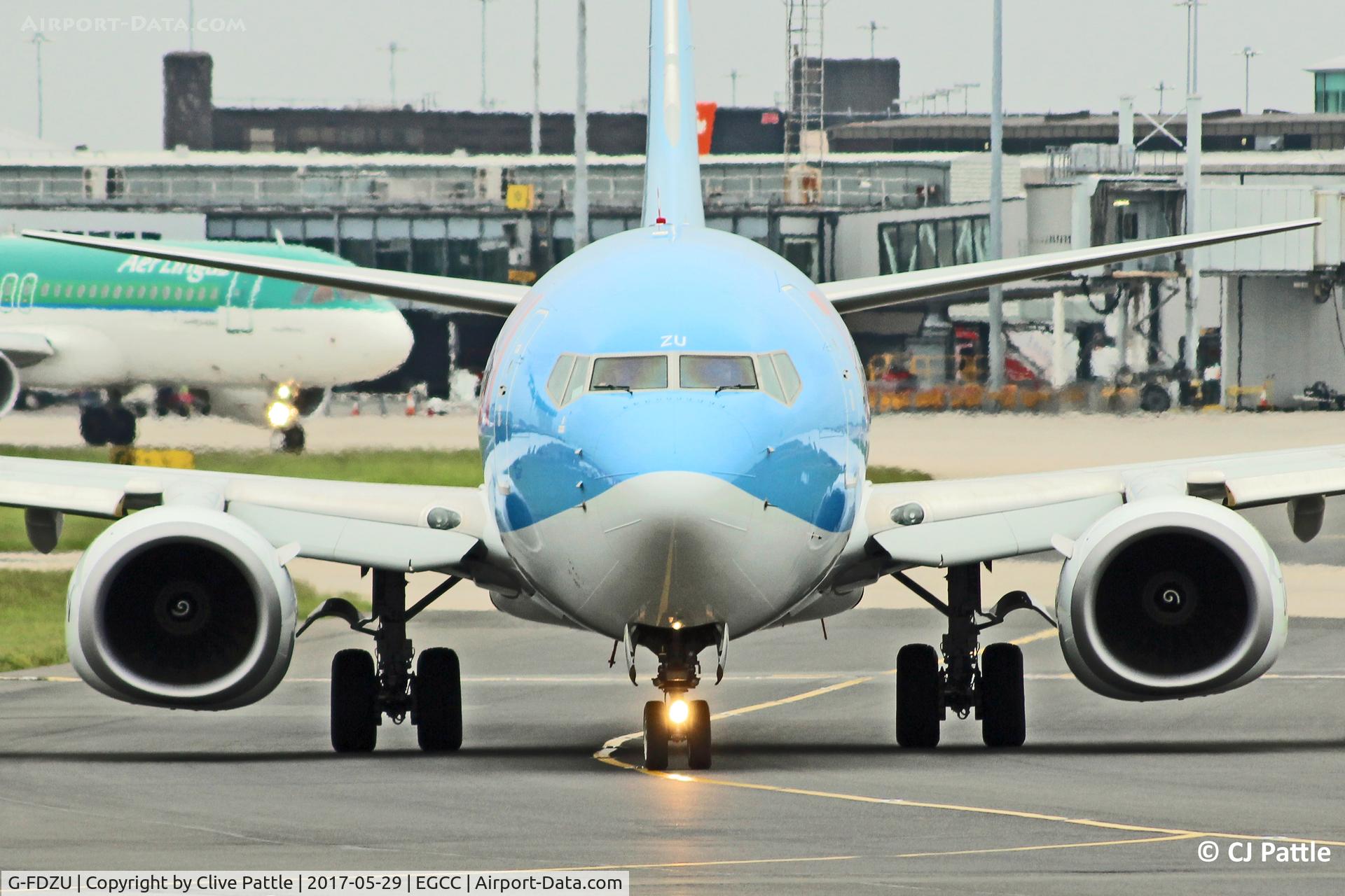 G-FDZU, 2011 Boeing 737-8K5 C/N 37253, Head-on at Manchester EGCC
