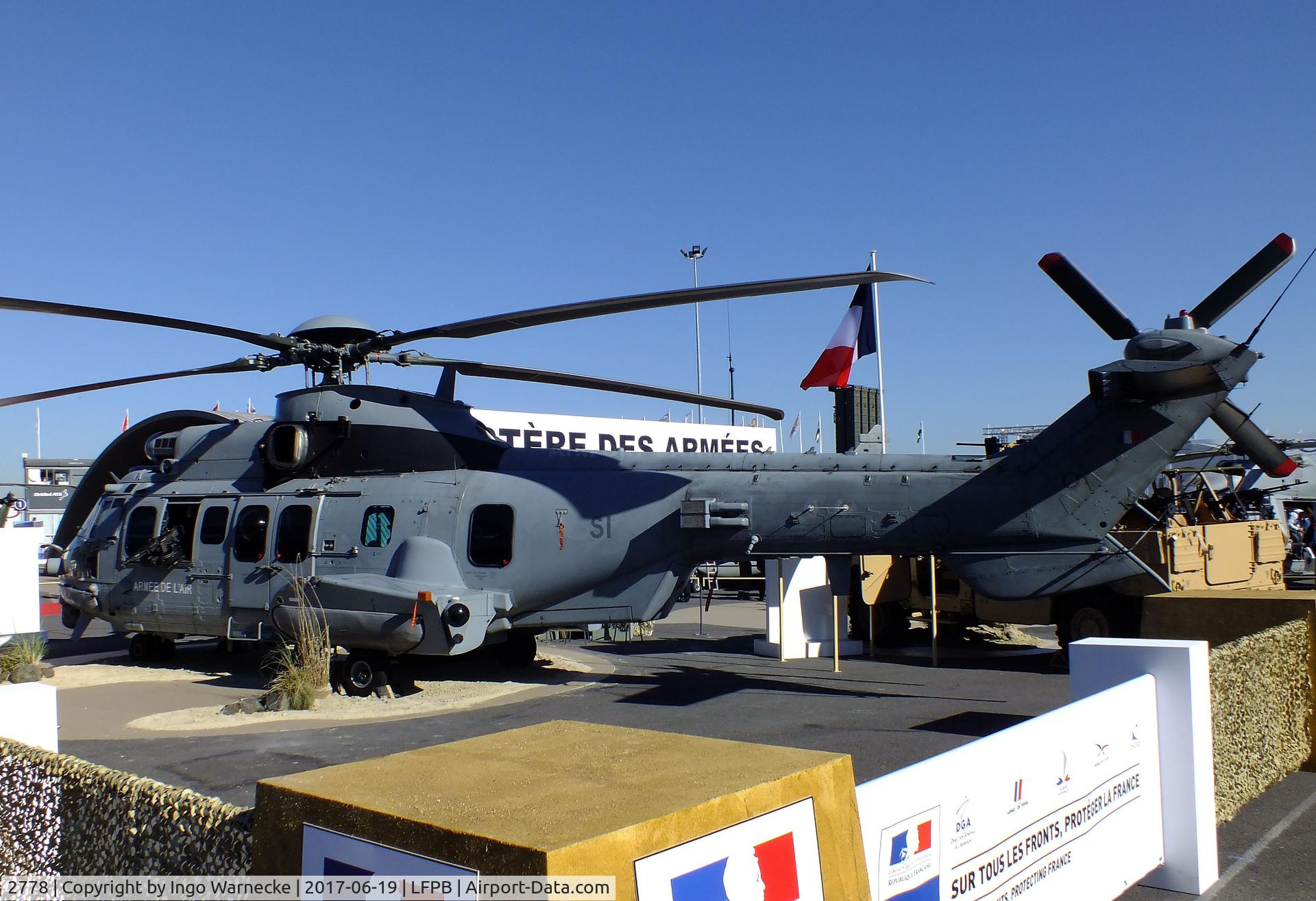 2778, 2012 Eurocopter EC-725R2 Caracal C/N 2778, Eurocopter EC725R2 Caracal of the Armee de l'Air at the Aerosalon 2017, Paris
