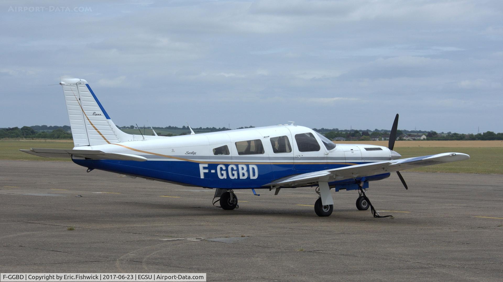 F-GGBD, 1981 Piper PA-32R-301T Turbo Saratoga C/N 32R-8129110, 2. F-GGBD visiting The Imperial War Museum, Duxford, June, 2017.