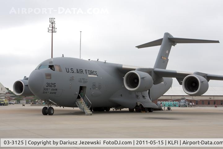03-3125, 2003 Boeing C-17A Globemaster III C/N P-125, C-17A Globemaster 03-3125 from 305th AMW McGuire AFB, NJ