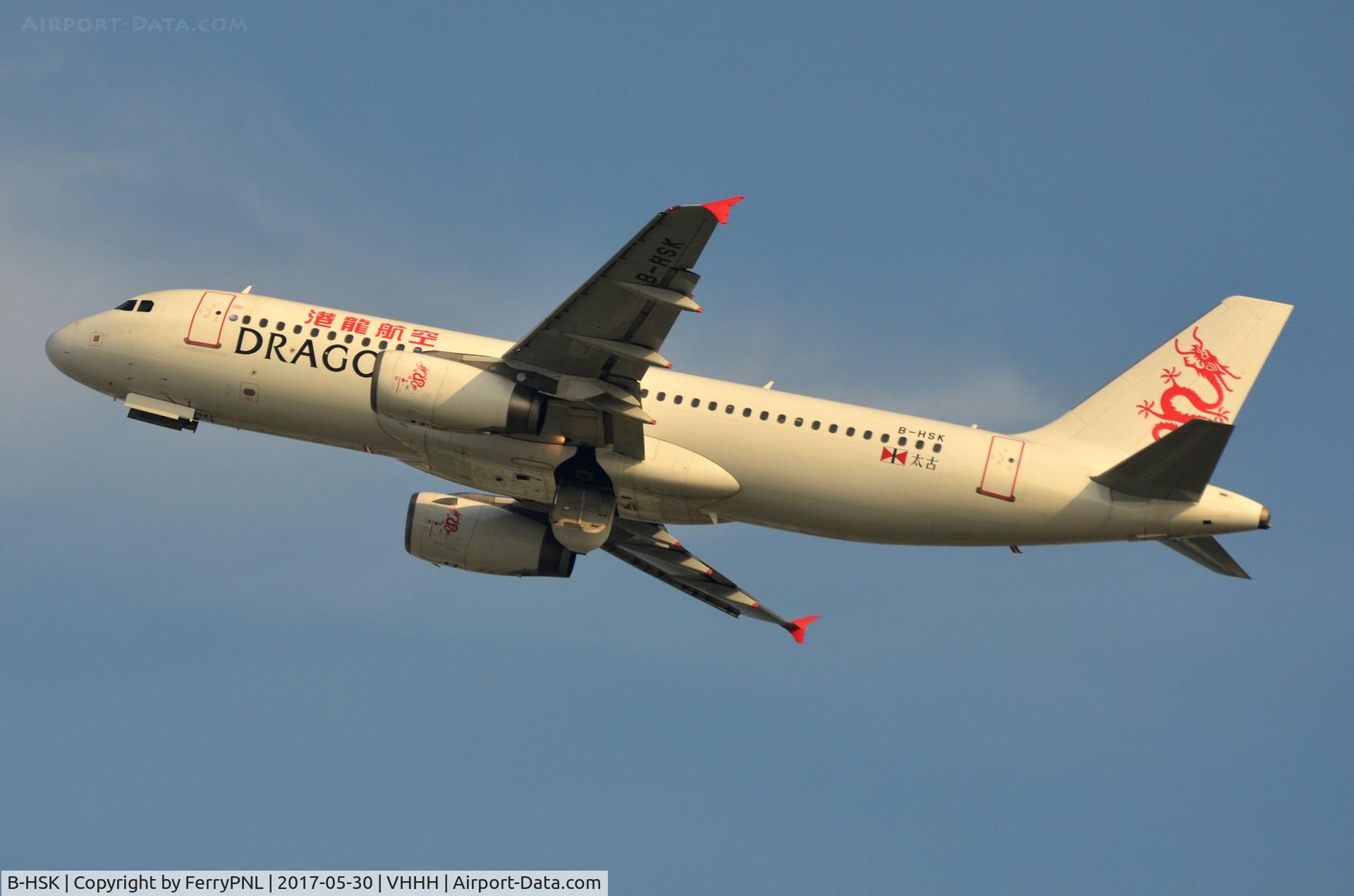 B-HSK, Airbus A320-232 C/N 1721, Dragonair A320 lifting-off