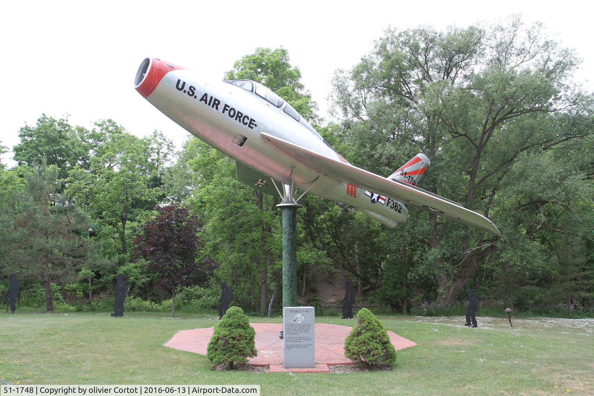 51-1748, 1951 Republic F-84F Thunderstreak C/N Not found 51-1748, nice display