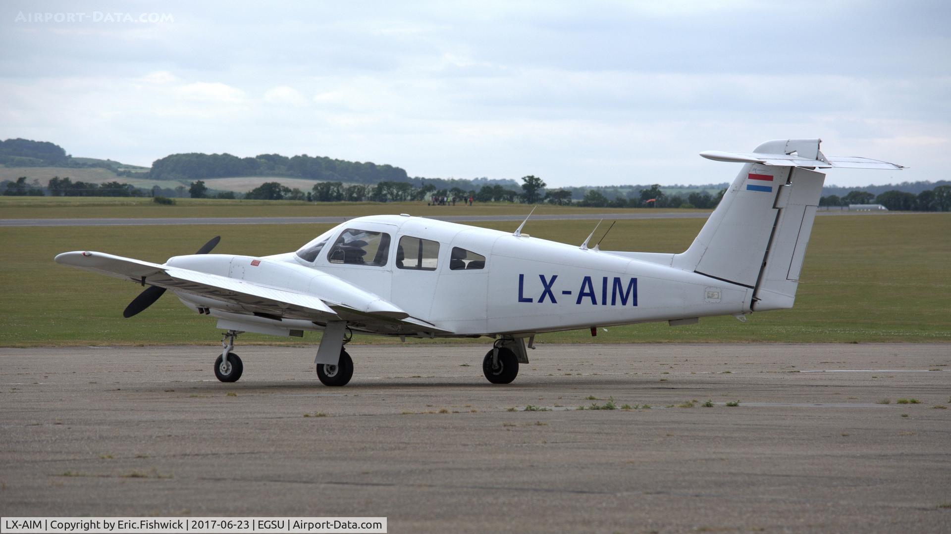 LX-AIM, 1979 Piper PA-44-180 Seminole C/N 44-7995207, 1. LX-AIM visiting The Imperial War Museum, Duxford, June, 2017.