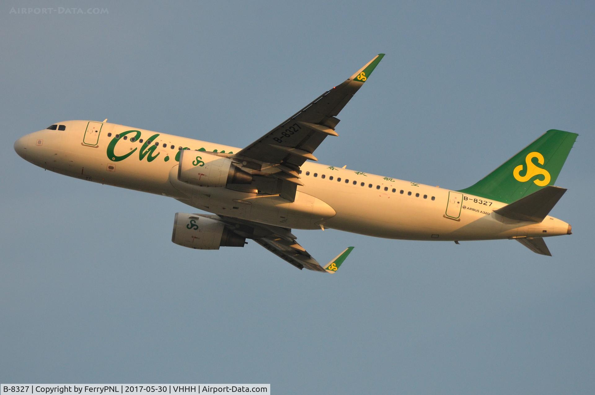 B-8327, 2015 Airbus A320-214 C/N 6846, Spring A320 taking-off.