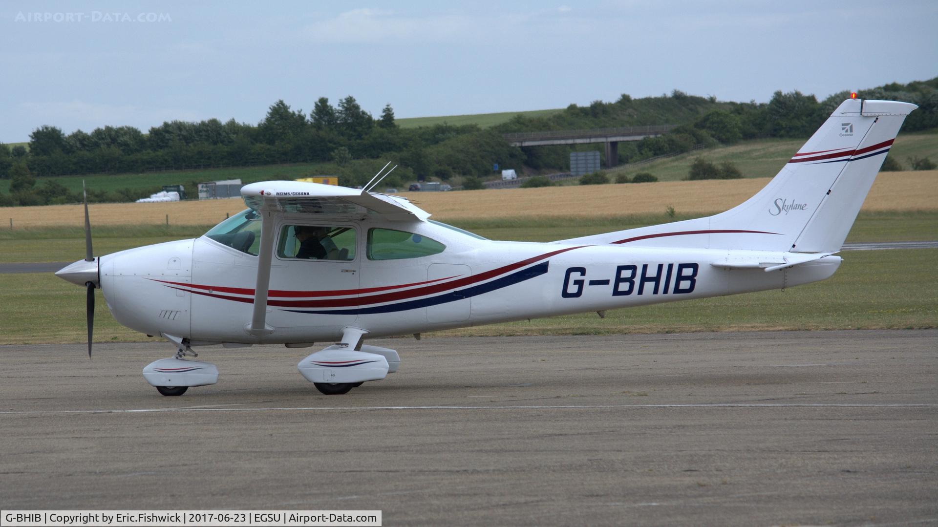 G-BHIB, 1980 Reims F182Q Skylane C/N 0134, 1. G-BHIB visiting The Imperial War Museum, Duxford, June, 2017.