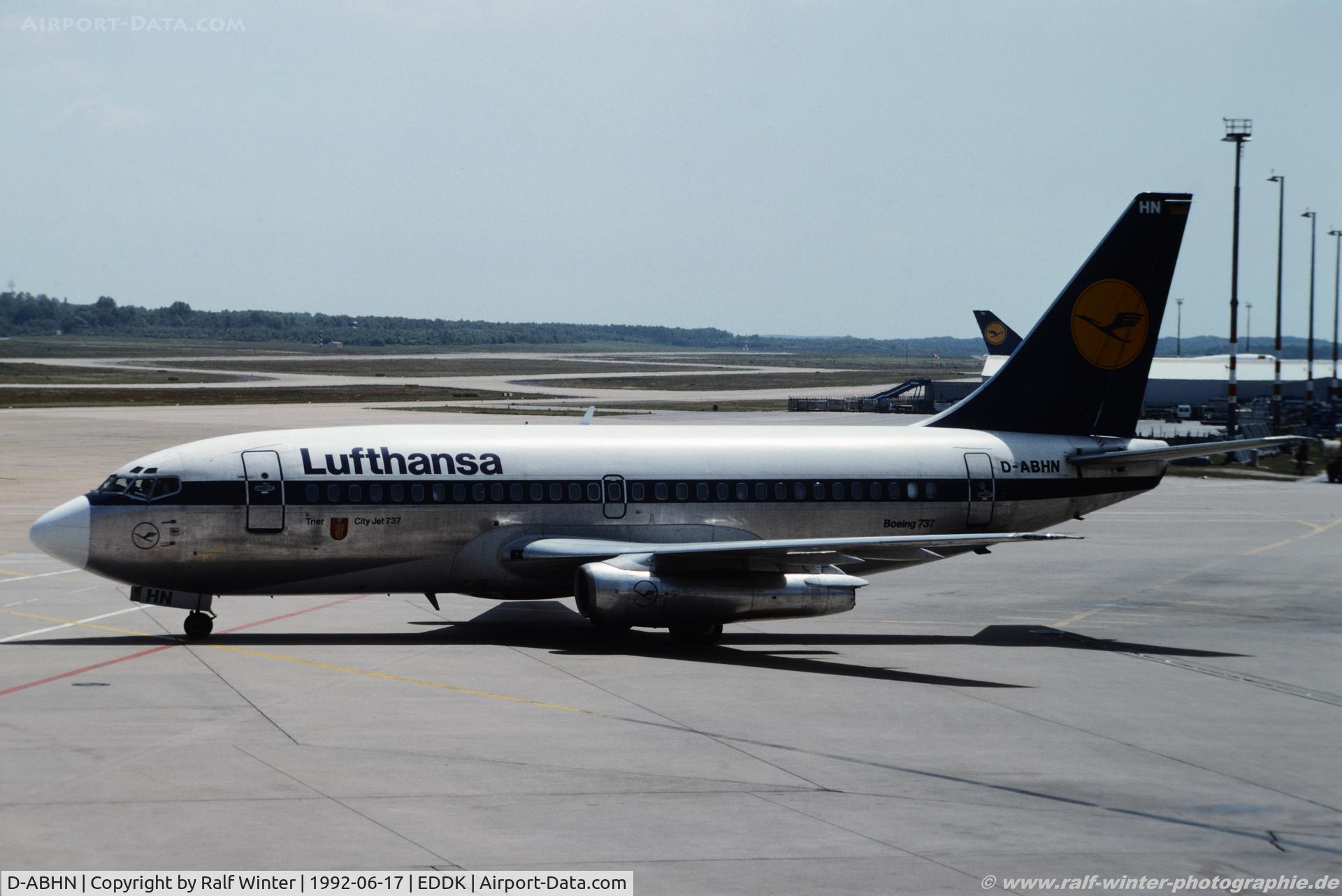 D-ABHN, 1981 Boeing 737-230 C/N 22139, Boeing 737-230 - LH DLH Lufthansa 'Trier' - 22139 - D-ABHN - 17.06.1992