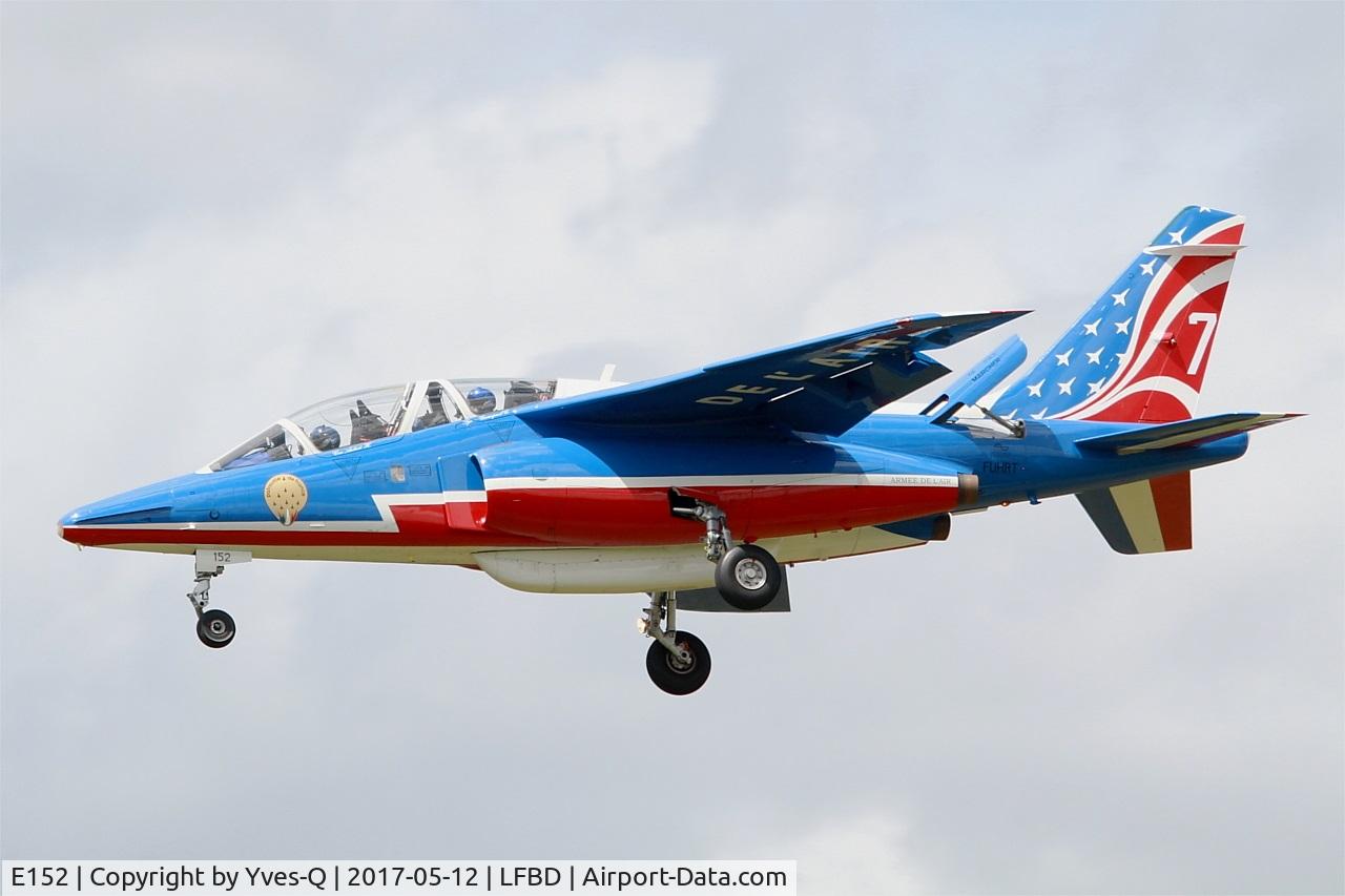 E152, Dassault-Dornier Alpha Jet E C/N E152, Dassault Dornier Alphajet E (F-UHRT), N° 07 of Patrouille de France 2017, Bordeaux-Mérignac Air Base 106 (LFBD-BOD) Open day 2017