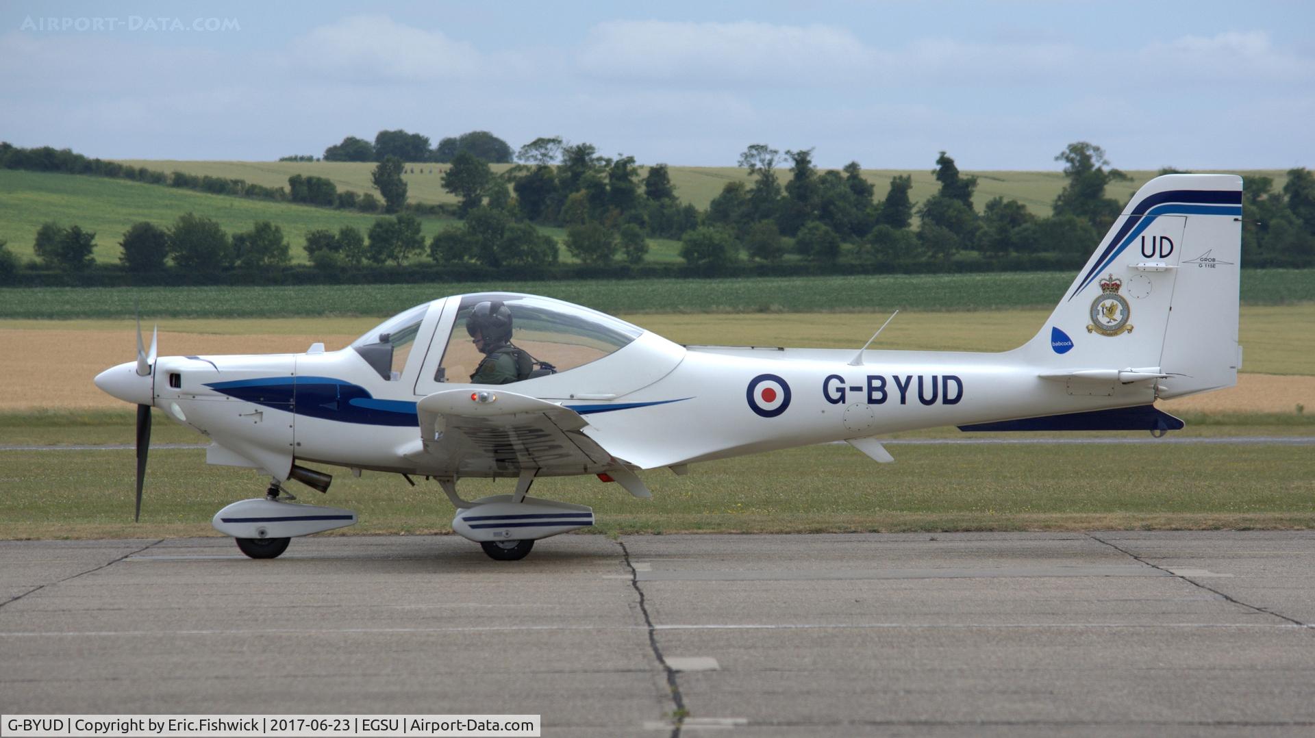 G-BYUD, 1999 Grob G-115E Tutor T1 C/N 82089/E, 1. G-BYUD visiting The Imperial War Museum, Duxford, June, 2017.