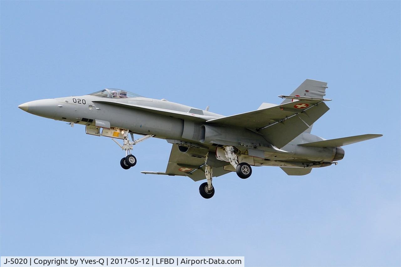 J-5020, McDonnell Douglas F/A-18C Hornet C/N 1369/SFC020, Swiss Air Force McDonnell Douglas FA-18C Hornet, Bordeaux-Mérignac Air Base 106 (LFBD-BOD) Open day 2017