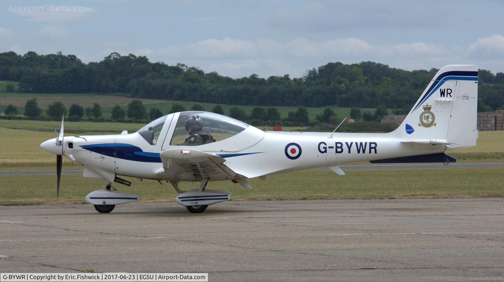 G-BYWR, 2000 Grob G-115E Tutor T1 C/N 82152/E, 1. G-BYWR visiting The Imperial War Museum, Duxford, June, 2017.