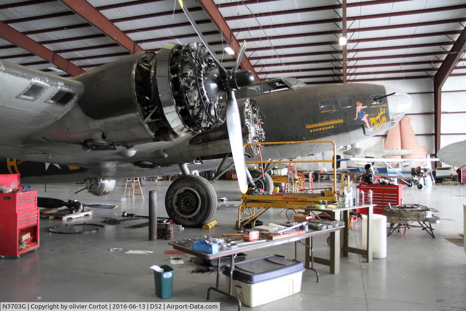 N3703G, 1945 Boeing B-17G Flying Fortress C/N 44-83546-A, work in progress