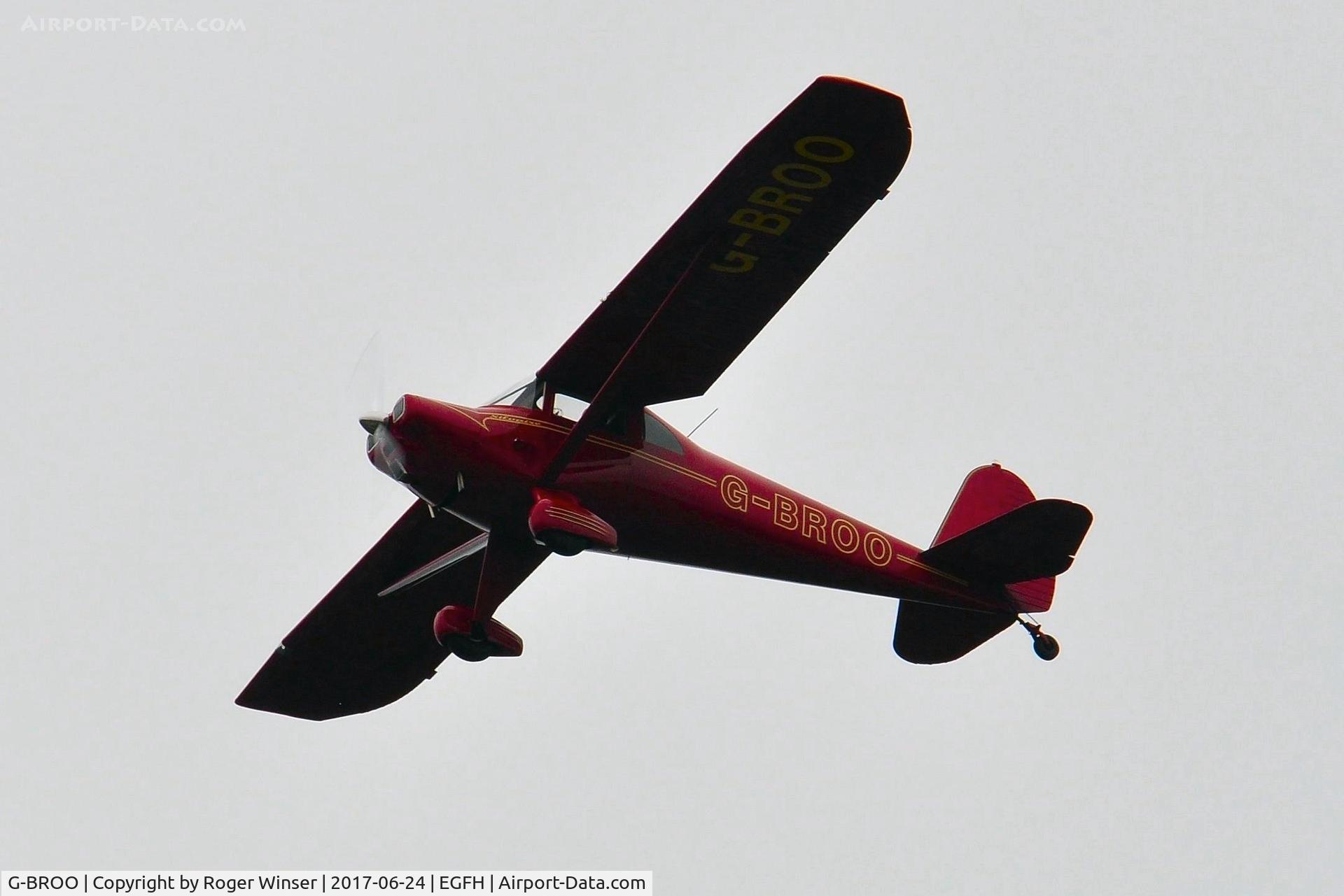 G-BROO, 1948 Luscombe 8E Silvaire C/N 6154, Classic aircraft in the overhead.