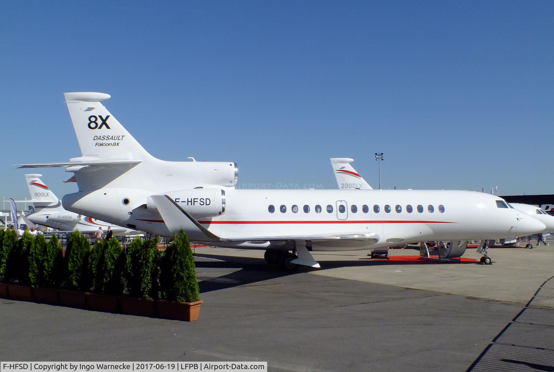 F-HFSD, Dassault Falcon 8X C/N 404, Dassault Falcon 8X at the Aerosalon 2017, Paris