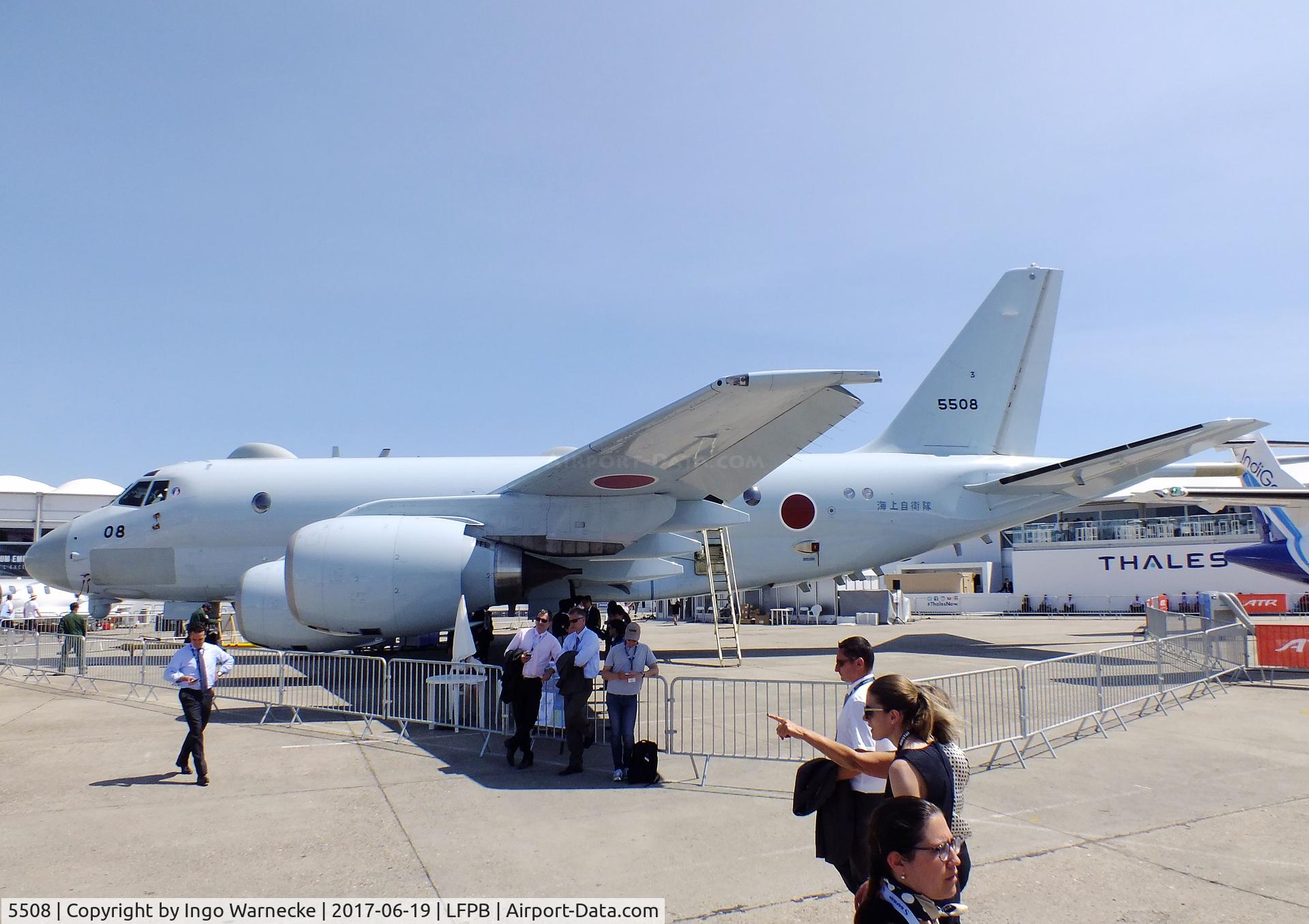 5508, 2014 Kawasaki P-1 C/N 8, Kawasaki P-1 of the JMSDF at the Aerosalon 2017, Paris