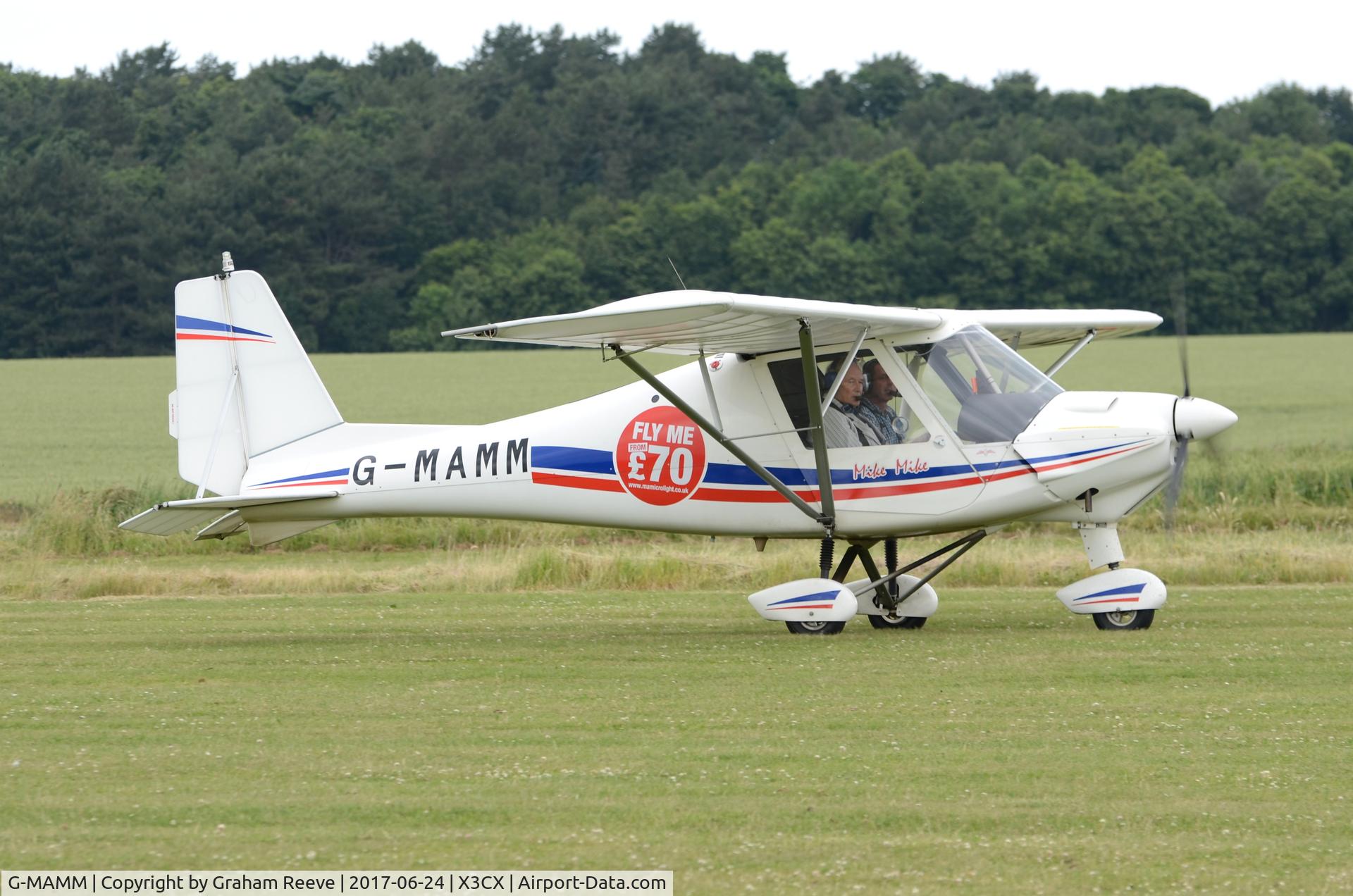 G-MAMM, Comco Ikarus C42 FB80 C/N 1505-7395, Just landed at Northrepps.