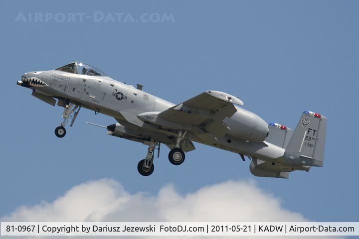 81-0967, 1981 Fairchild Republic A-10C Thunderbolt II C/N A10-0662, A-10C Thunderbolt 81-0967 FT from 74th FS Flying Tigers 23rd FW Pope AFB, NC