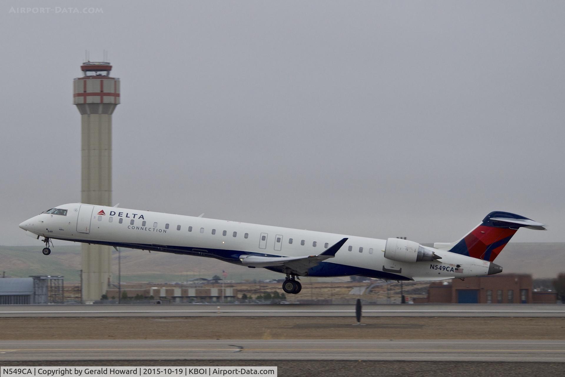 N549CA, 2008 Bombardier CRJ-900ER (CL-600-2D24) C/N 15164, Departing RWY 10L.