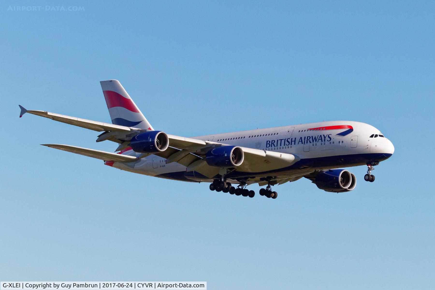 G-XLEI, 2014 Airbus A380-841 C/N 173, Landing