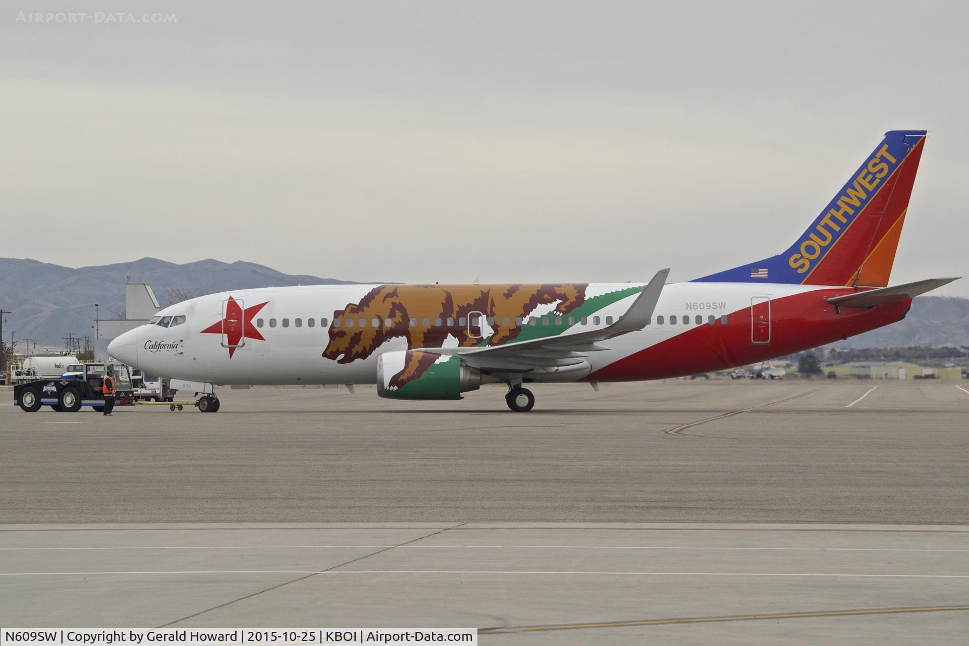 N609SW, 1995 Boeing 737-3H4 C/N 27929, Push back from the Gate.