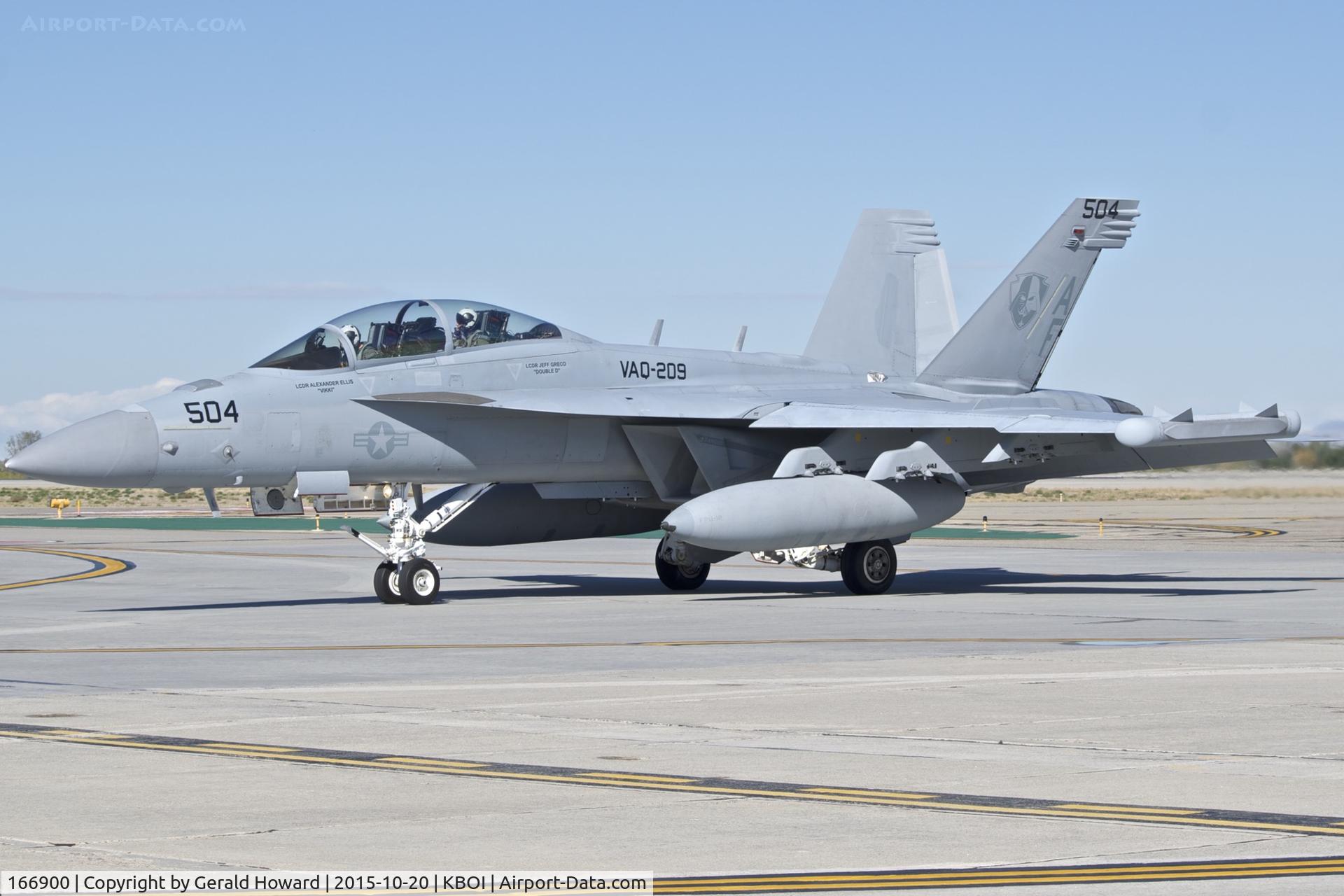 166900, Boeing EA-18G Growler C/N G-12, Turning off RWY 28L. VAQ-209 “Star Warriors”, NAS Whidbey Island, WA.
