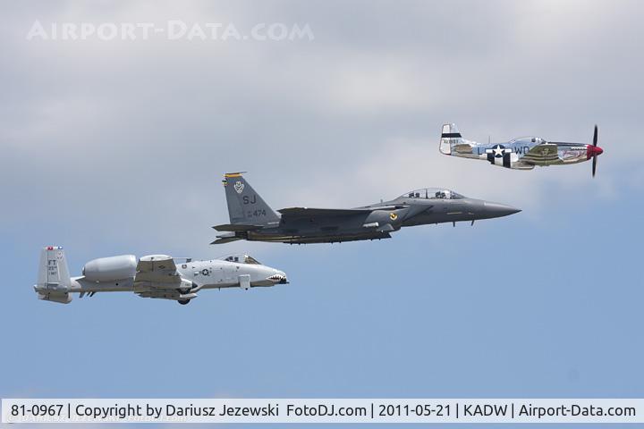 81-0967, 1981 Fairchild Republic A-10C Thunderbolt II C/N A10-0662, USAF Heritage Flight - F-15E Strike Eagle, P-51 Mustang and A-10C Thunderbolt 81-0967 FT from 74th FS 
