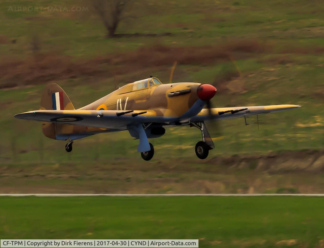 CF-TPM, 1943 Hawker Hurricane IV C/N KZ321, Taking off for a flypast.