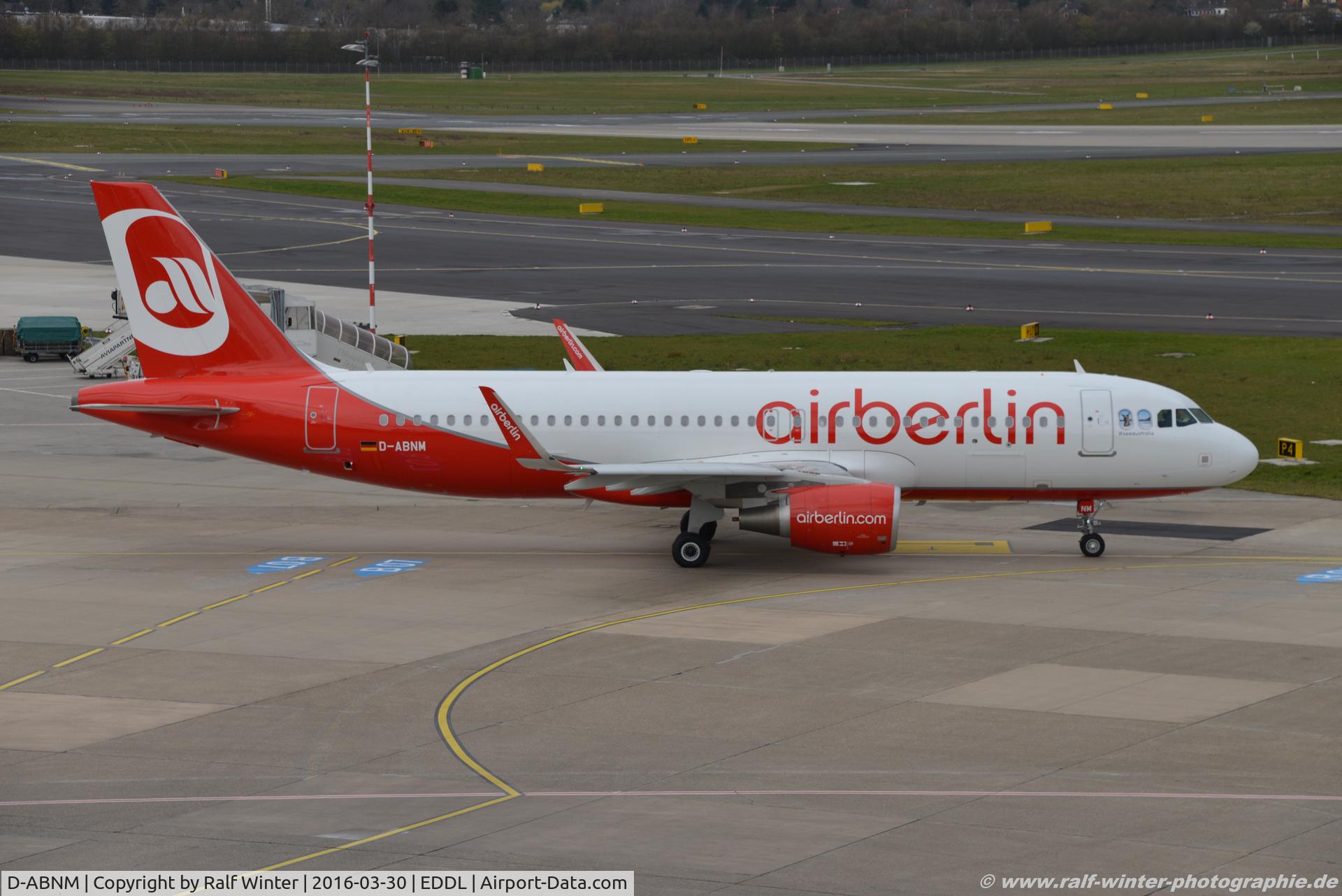 D-ABNM, 2015 Airbus A320-214 C/N 6856, Airbus A320-214(W) - AB BER Air Berlin - 6856 - D-ABNM - 30.03.2016 - DUS