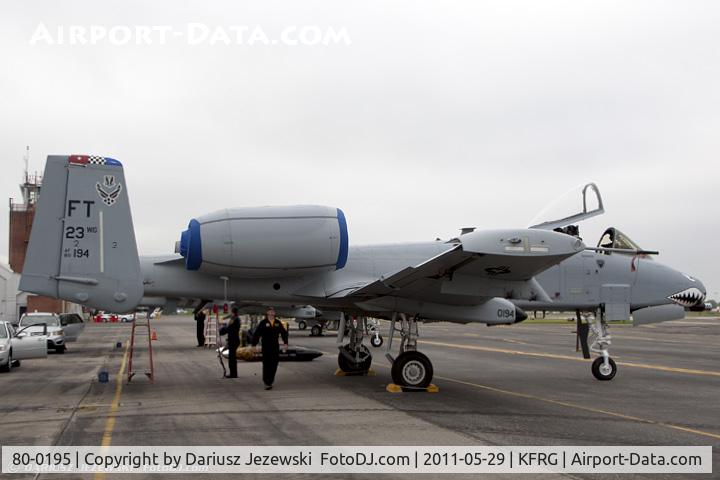 80-0195, 1980 Fairchild Republic A-10A Thunderbolt II C/N A10-0545, A-10C Thunderbolt II 80-0194 FT from 74th FS Flying Tigers 23rd FW Pope AFB, NC
