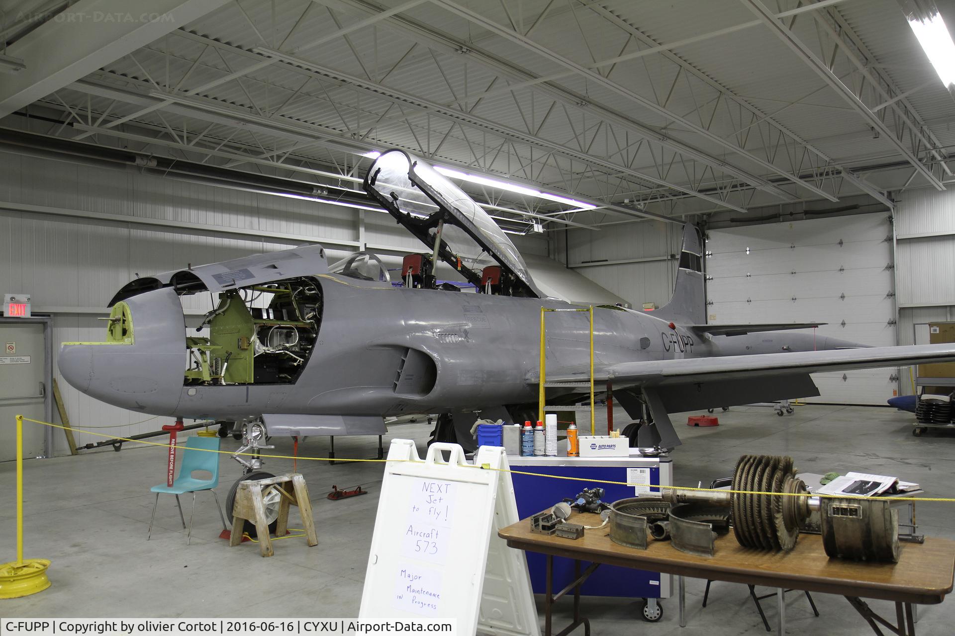 C-FUPP, 1957 Canadair T-33AN Silver Star 3 C/N T33-573, London jet museum