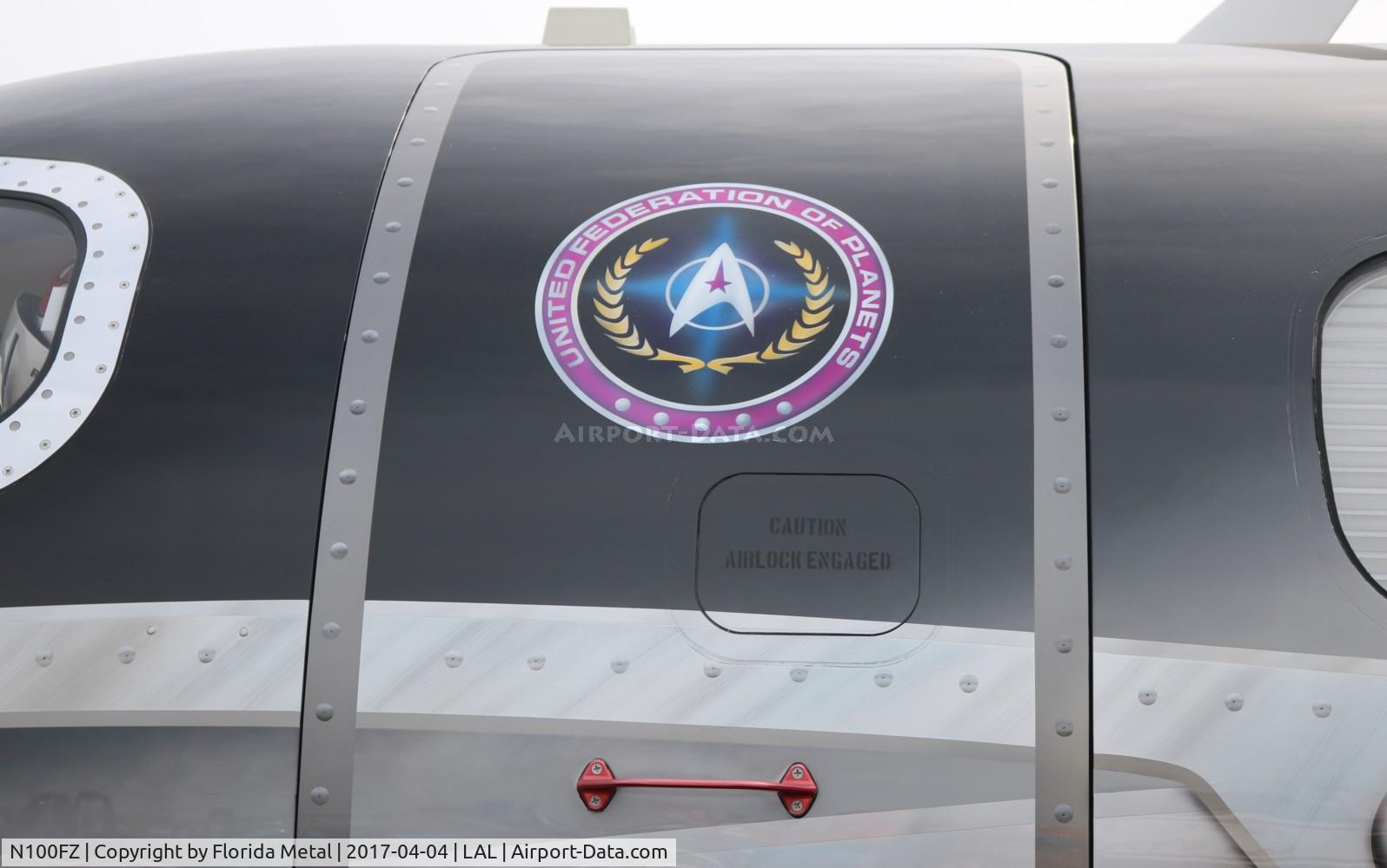 N100FZ, 2010 Embraer EMB-500 Phenom 100 C/N 50000137, On a mostly Star Wars themed plane, it also had references to Star Trek and even Back to the Future