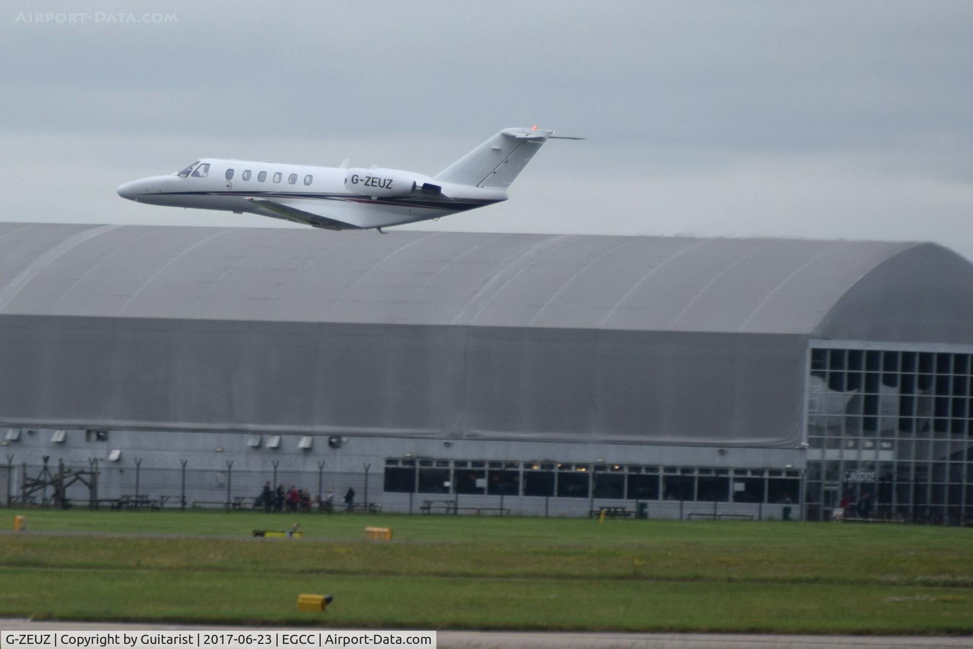 G-ZEUZ, 2004 Cessna 525A CitationJet CJ2 C/N 525A-0202, At Manchester