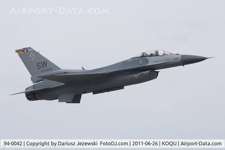 94-0042, Lockheed F-16CM Fighting Falcon C/N CC-194, F-16CJ Fighting Falcon 94-0042 SW from 77th FS Gamblers 20th FW Shaw AFB, SC